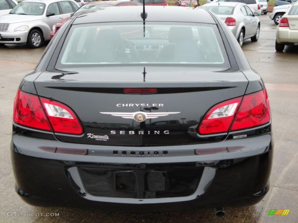 2010 Sebring Limited Sedan - Brilliant Black Crystal Pearl / Dark Slate Gray photo #6