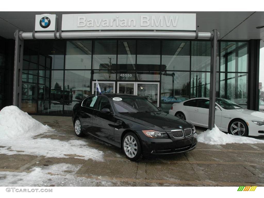 2006 3 Series 330i Sedan - Jet Black / Black Dakota Leather photo #2