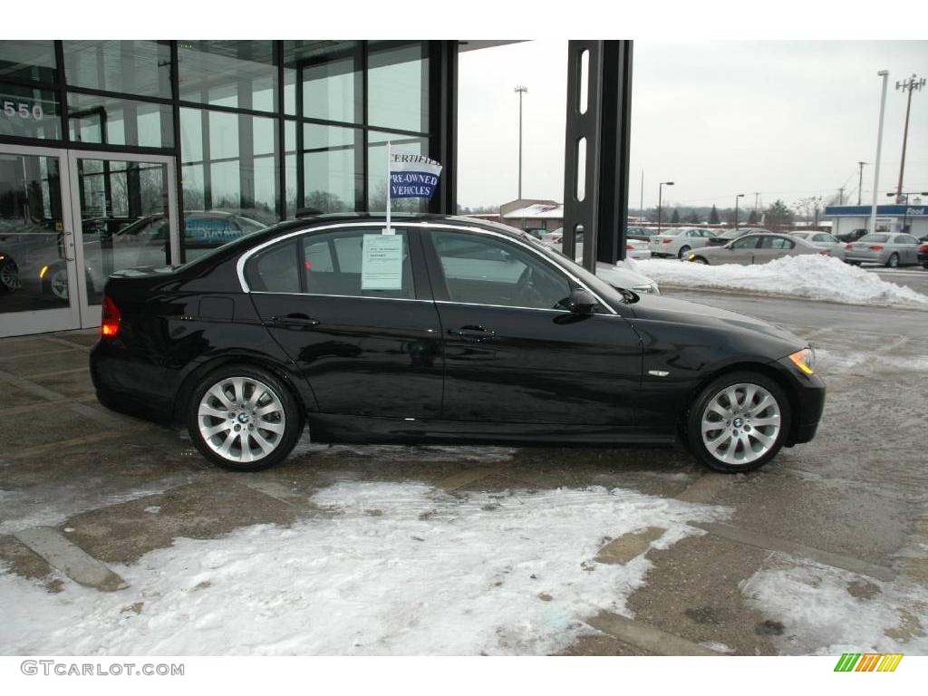 2006 3 Series 330i Sedan - Jet Black / Black Dakota Leather photo #9