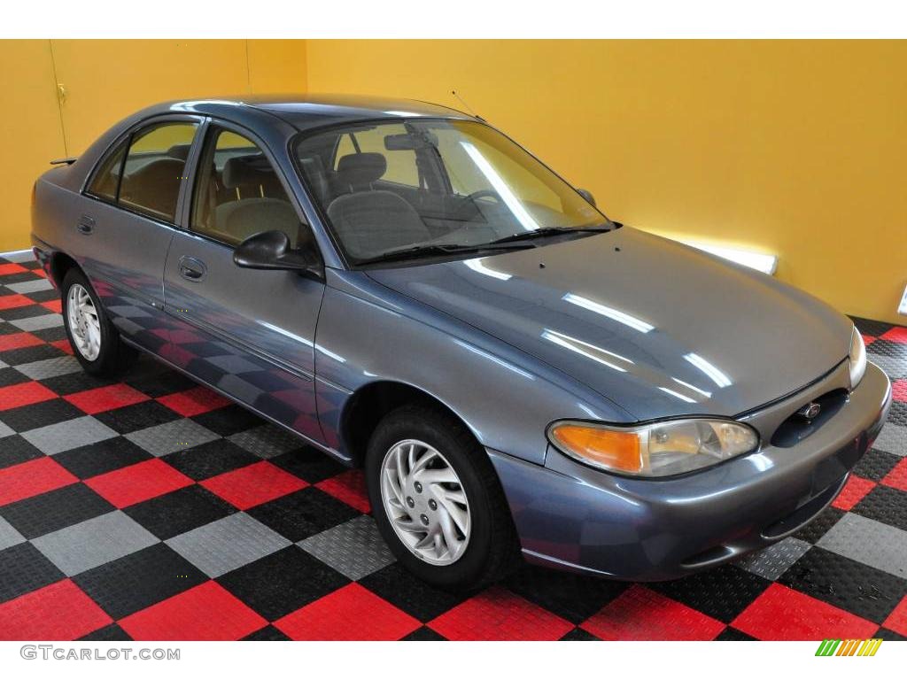 1999 Escort SE Sedan - Graphite Blue Metallic / Medium Graphite photo #1
