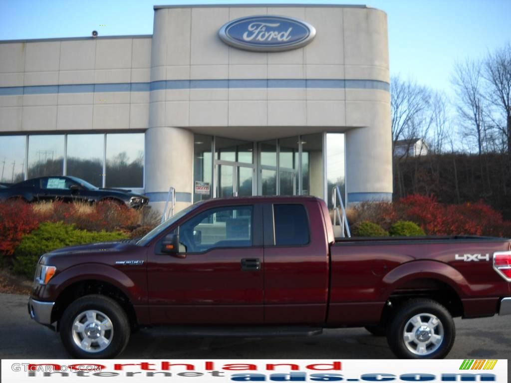 2010 F150 XLT SuperCab 4x4 - Royal Red Metallic / Medium Stone photo #1