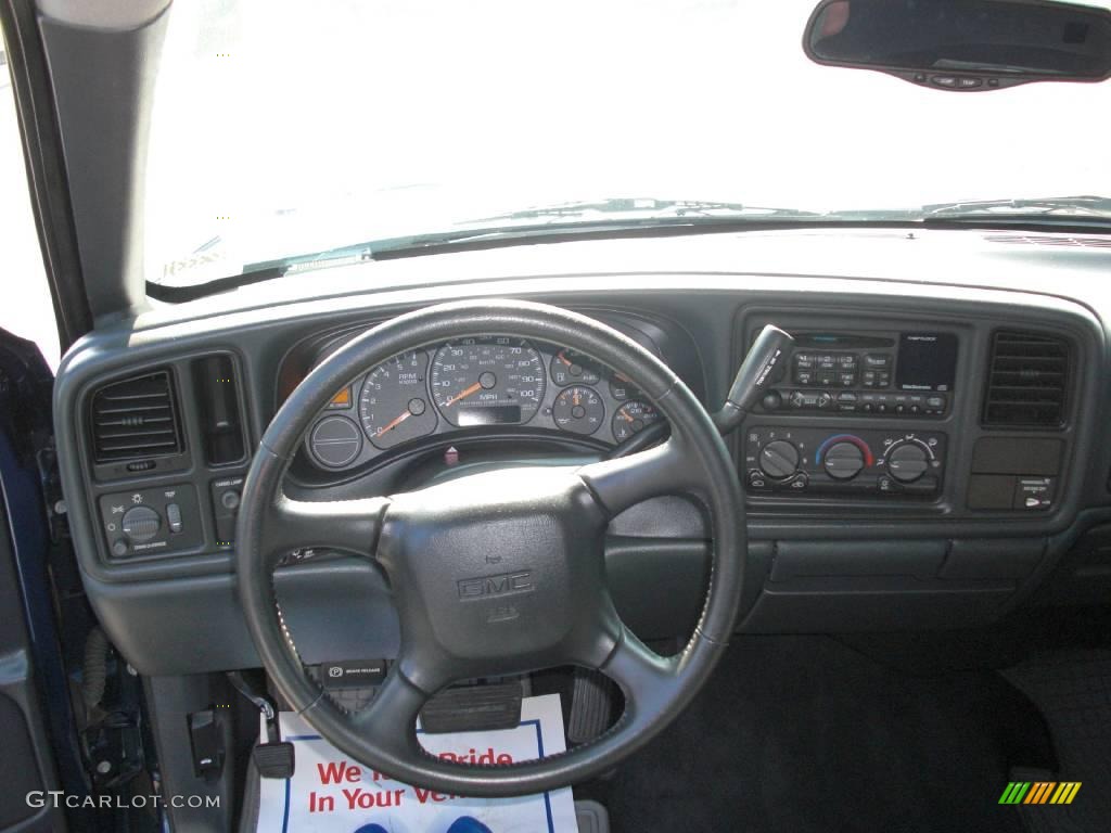 2002 Sierra 1500 SLE Extended Cab - Indigo Blue Metallic / Graphite photo #3