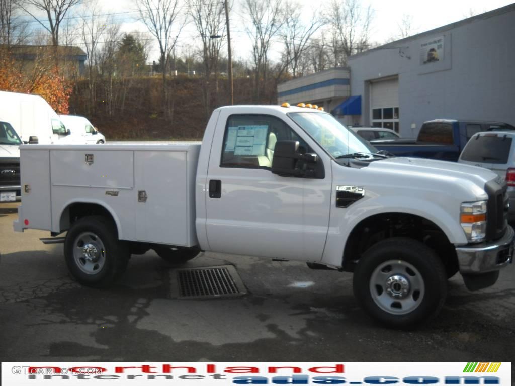 2010 F350 Super Duty XL Regular Cab Chassis - Oxford White / Medium Stone photo #5