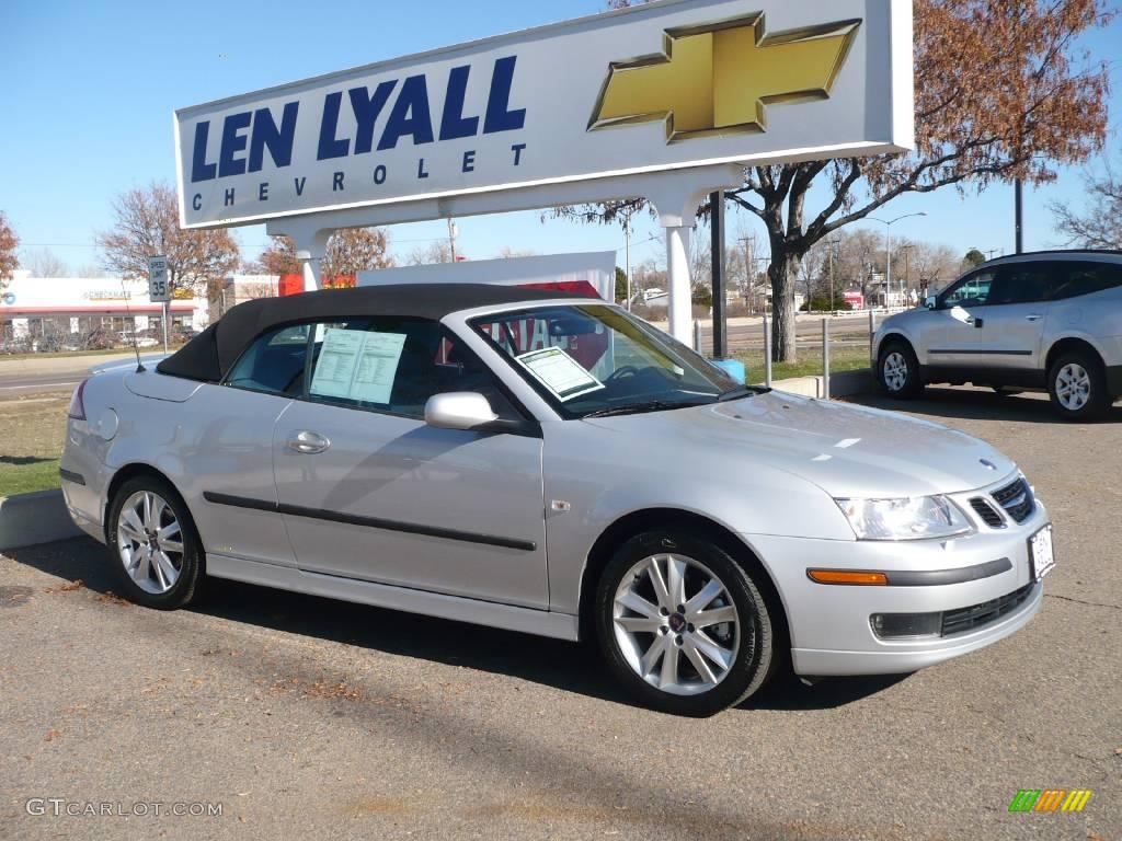 2007 9-3 2.0T Convertible - Silver Metallic / Black/Gray photo #1