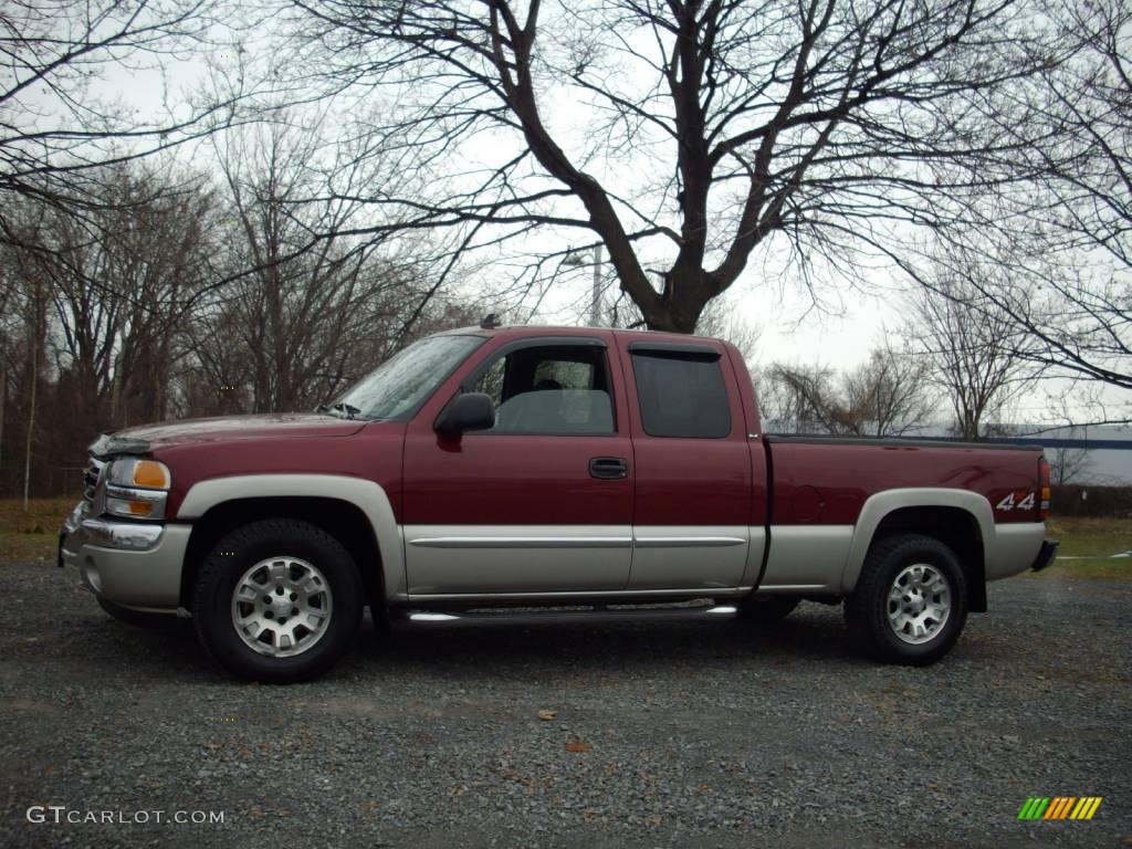 2006 Sierra 1500 SLE Extended Cab 4x4 - Sport Red Metallic / Dark Pewter photo #1