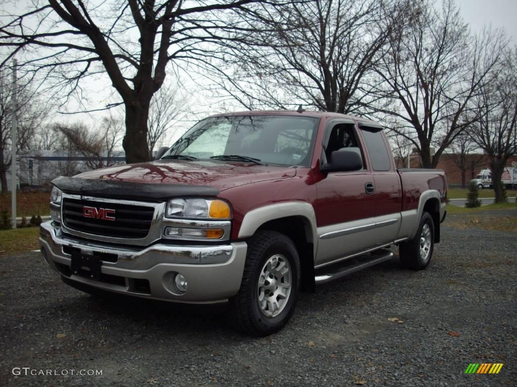 2006 Sierra 1500 SLE Extended Cab 4x4 - Sport Red Metallic / Dark Pewter photo #2