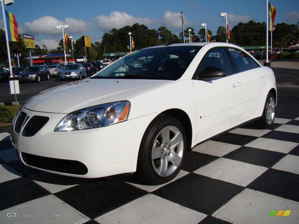 2009 G6 V6 Sedan - Summit White / Ebony photo #3