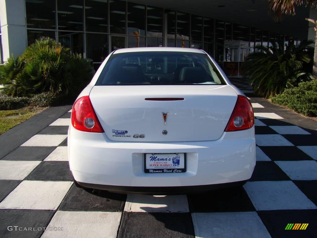 2009 G6 V6 Sedan - Summit White / Ebony photo #9