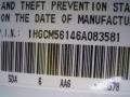 2006 Taffeta White Honda Accord Value Package Sedan  photo #11