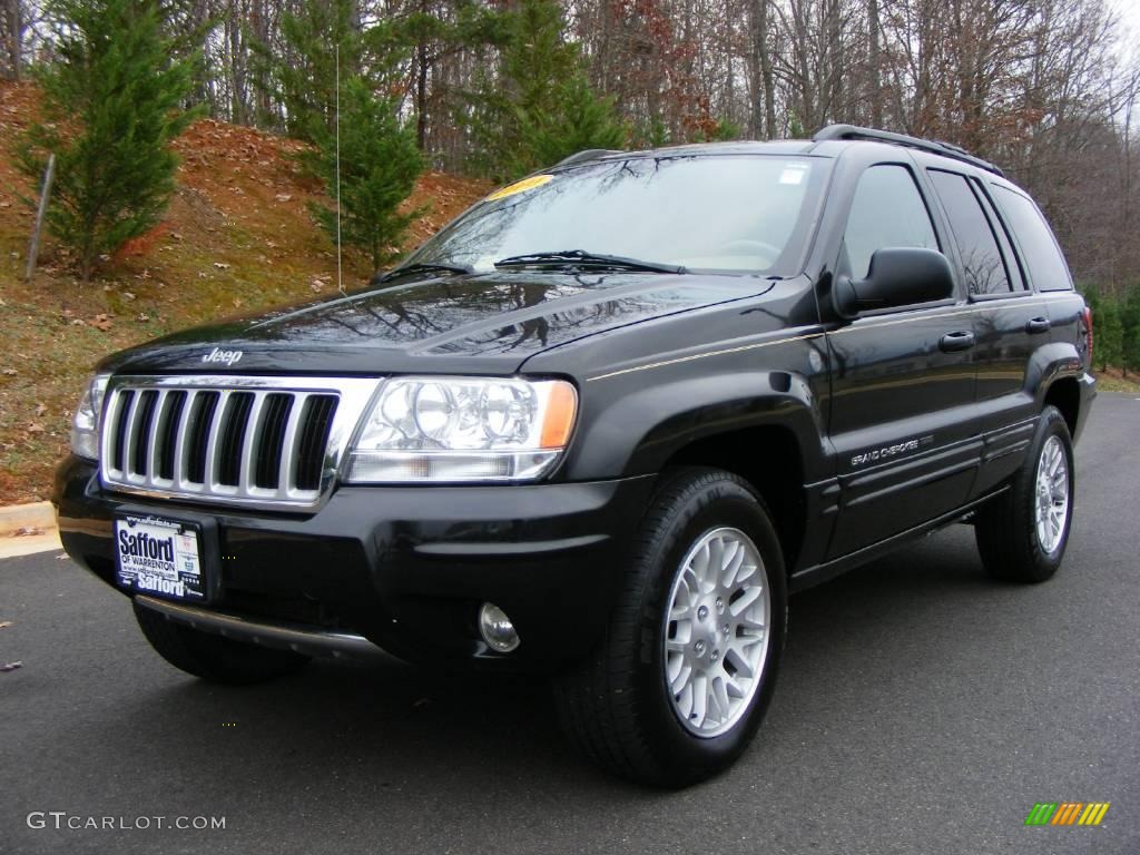 2004 Grand Cherokee Limited 4x4 - Brillant Black Crystal Pearl / Sandstone photo #1