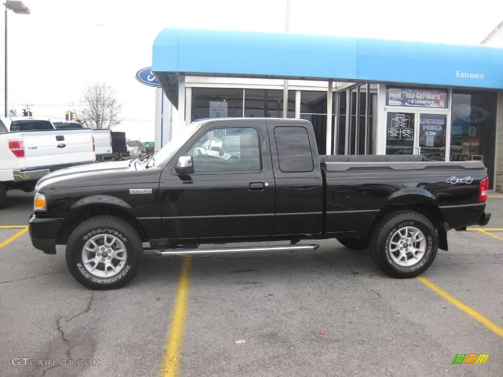 2007 Ranger XLT SuperCab 4x4 - Black / Medium Dark Flint photo #1