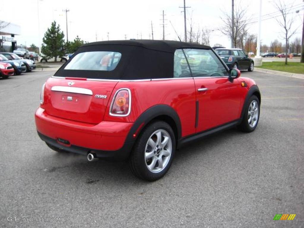 2010 Cooper Convertible - Chili Red / Grey/Carbon Black photo #5