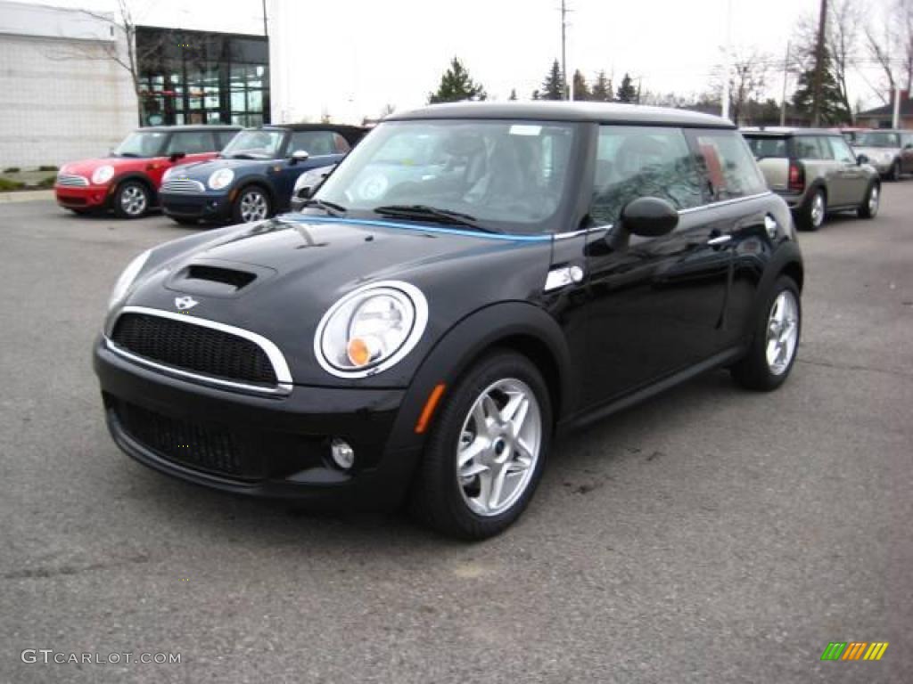 2010 Cooper S Hardtop - Midnight Black Metallic / Grey/Carbon Black photo #1