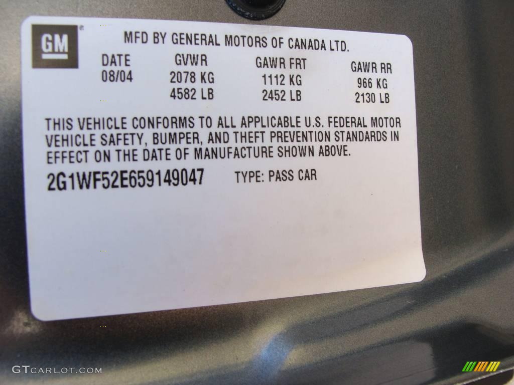 2005 Impala  - Medium Gray Metallic / Neutral Beige photo #25