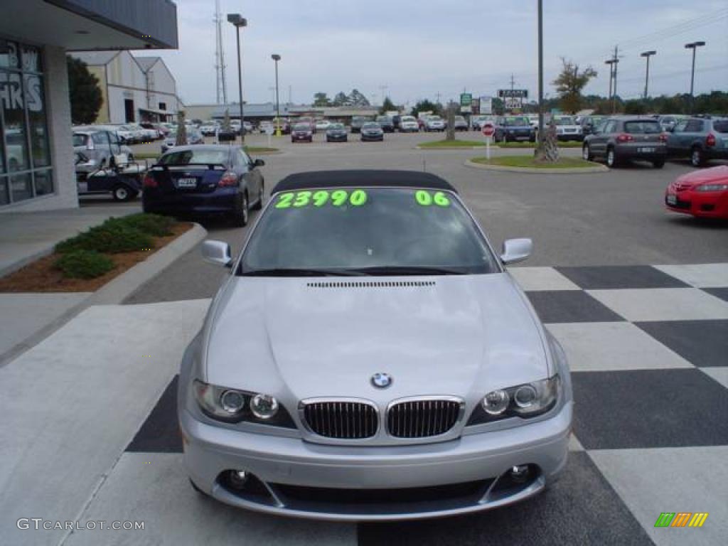 2006 3 Series 325i Convertible - Titanium Silver Metallic / Grey photo #2