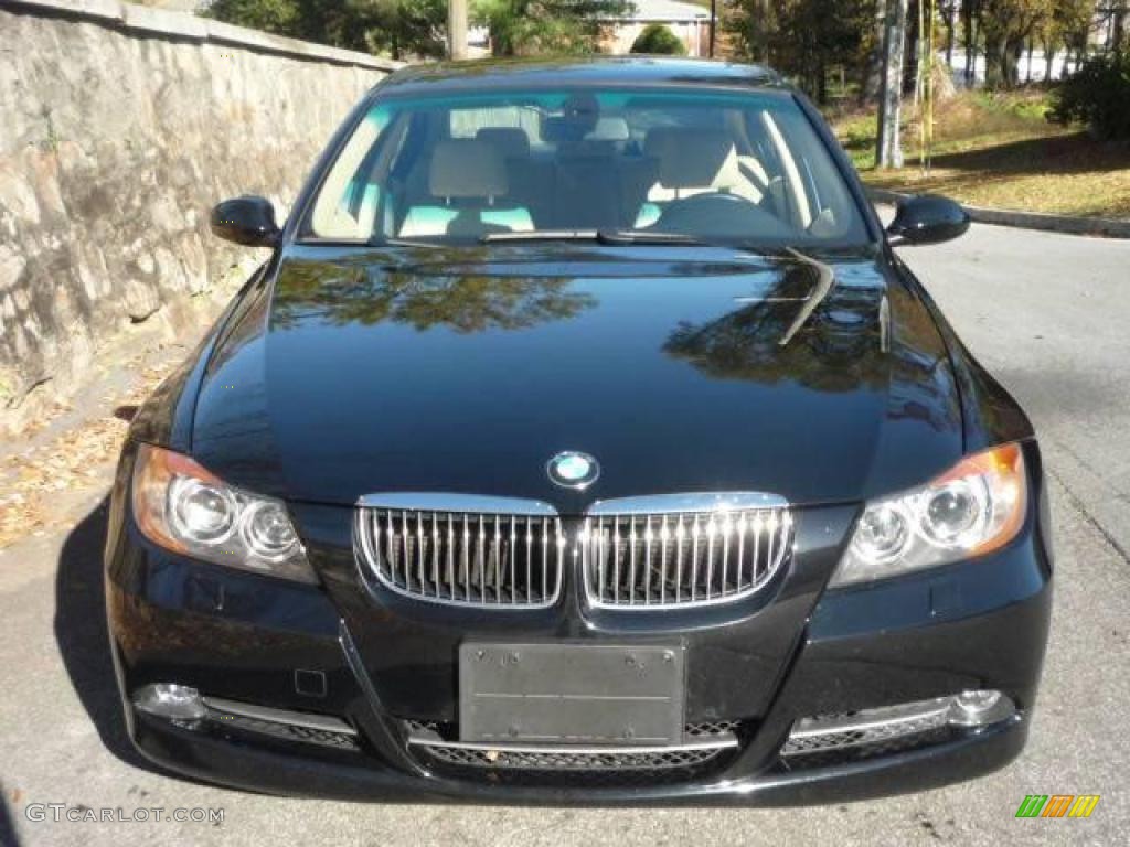 2006 3 Series 330i Sedan - Jet Black / Beige photo #9