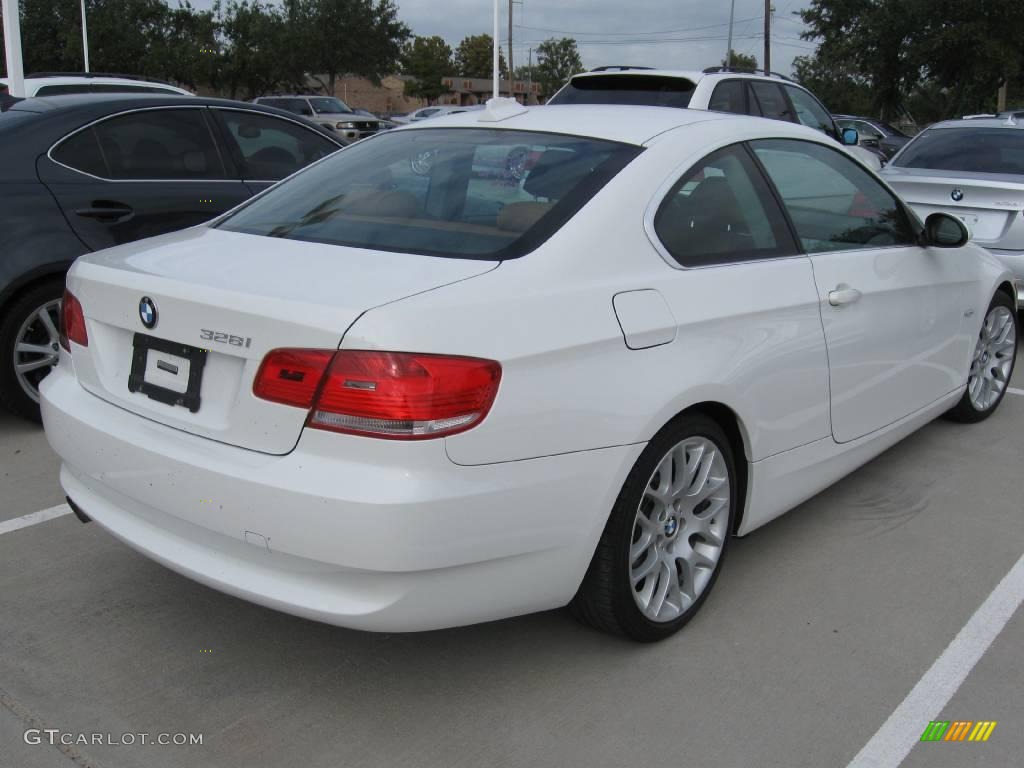 2007 3 Series 328i Coupe - Alpine White / Saddle Brown/Black photo #3