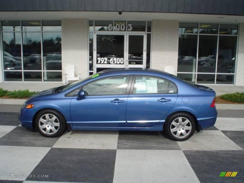 2008 Civic LX Sedan - Atomic Blue Metallic / Gray photo #1