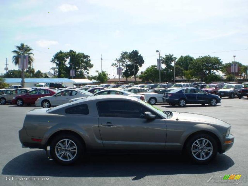 2005 Mustang V6 Premium Coupe - Mineral Grey Metallic / Dark Charcoal photo #8