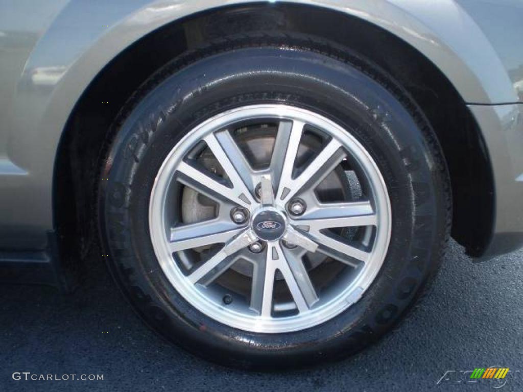 2005 Mustang V6 Premium Coupe - Mineral Grey Metallic / Dark Charcoal photo #9