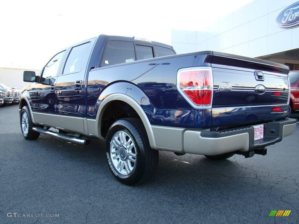 2010 F150 Lariat SuperCrew - Dark Blue Pearl Metallic / Black photo #29