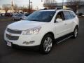 2009 Summit White Chevrolet Traverse LTZ AWD  photo #1