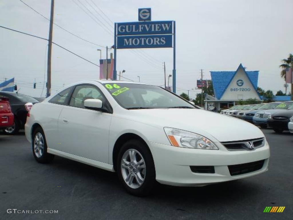 2006 Accord EX Coupe - Taffeta White / Ivory photo #1
