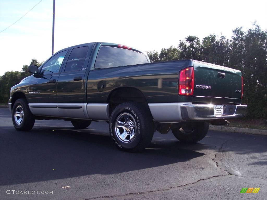 2002 Ram 1500 SLT Quad Cab 4x4 - Forest Green Pearlcoat / Taupe photo #10