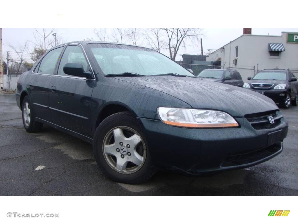 1999 Accord EX V6 Sedan - Dark Emerald Pearl / Ivory photo #2