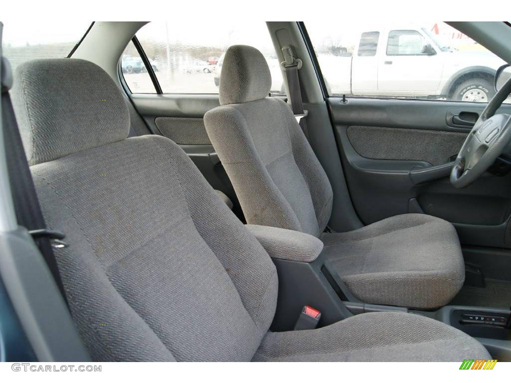 1996 Civic LX Sedan - Cyclone Blue Metallic / Gray photo #30