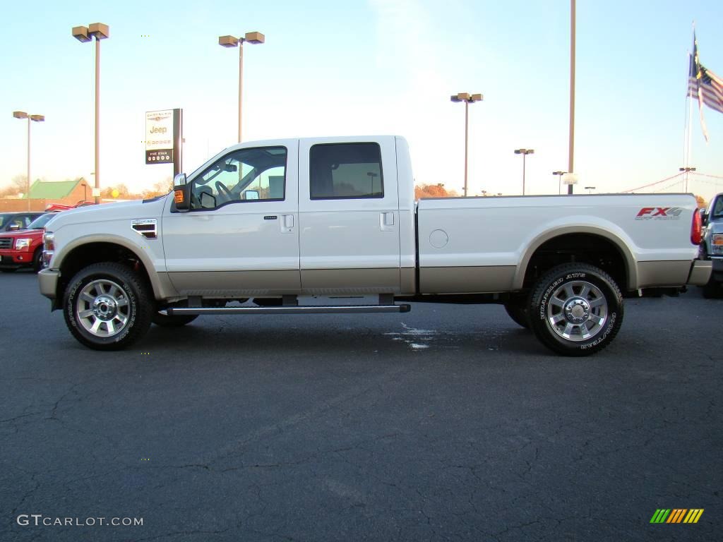 2010 F350 Super Duty King Ranch Crew Cab 4x4 - Oxford White / Chaparral Leather photo #5