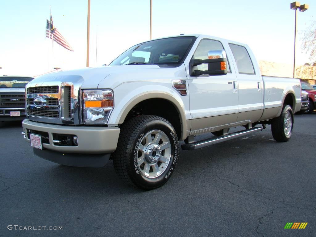 2010 F350 Super Duty King Ranch Crew Cab 4x4 - Oxford White / Chaparral Leather photo #6