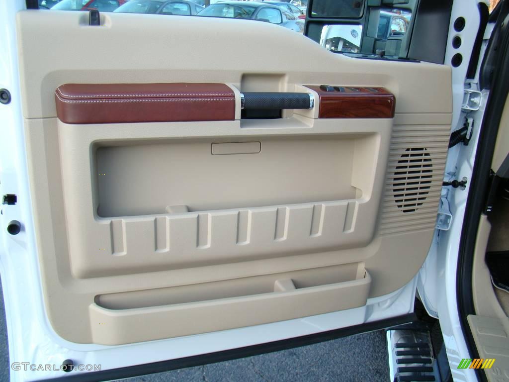 2010 F350 Super Duty King Ranch Crew Cab 4x4 - Oxford White / Chaparral Leather photo #17