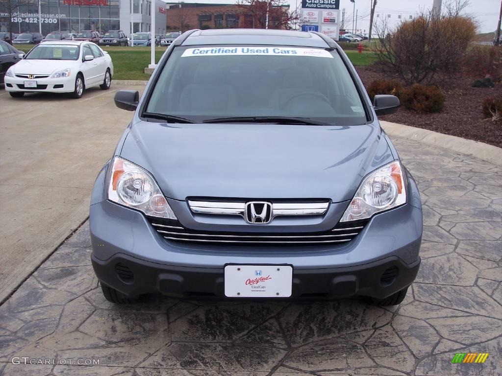 2008 CR-V EX 4WD - Glacier Blue Metallic / Gray photo #5