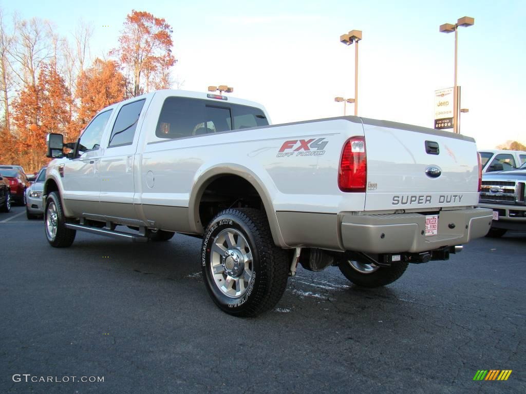 2010 F350 Super Duty King Ranch Crew Cab 4x4 - Oxford White / Chaparral Leather photo #33