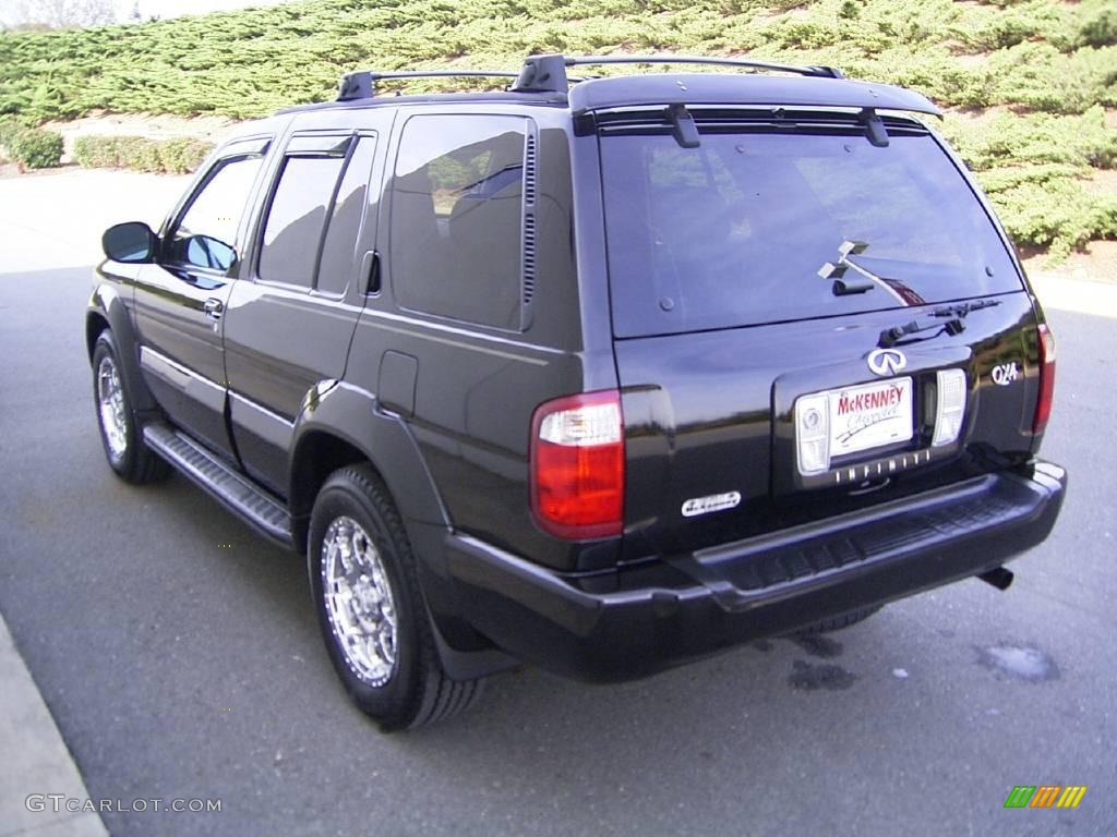 2003 QX4 4x4 - Black Obsidian / Stone Beige photo #2