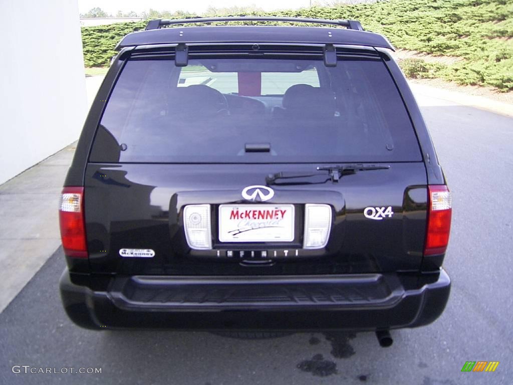 2003 QX4 4x4 - Black Obsidian / Stone Beige photo #3