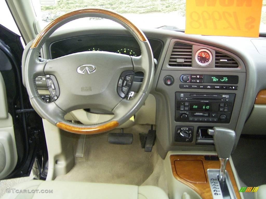 2003 QX4 4x4 - Black Obsidian / Stone Beige photo #21