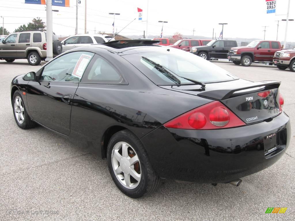 2000 Cougar V6 - Black / Midnight Black photo #4