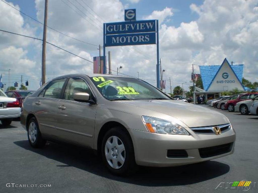 2007 Accord LX Sedan - Desert Mist Metallic / Ivory photo #1