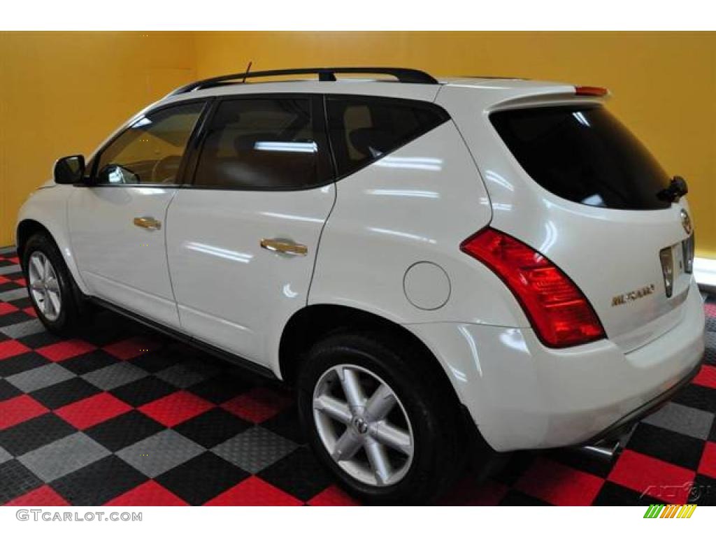 2004 Murano SE AWD - Glacier Pearl White / Cafe Latte photo #4