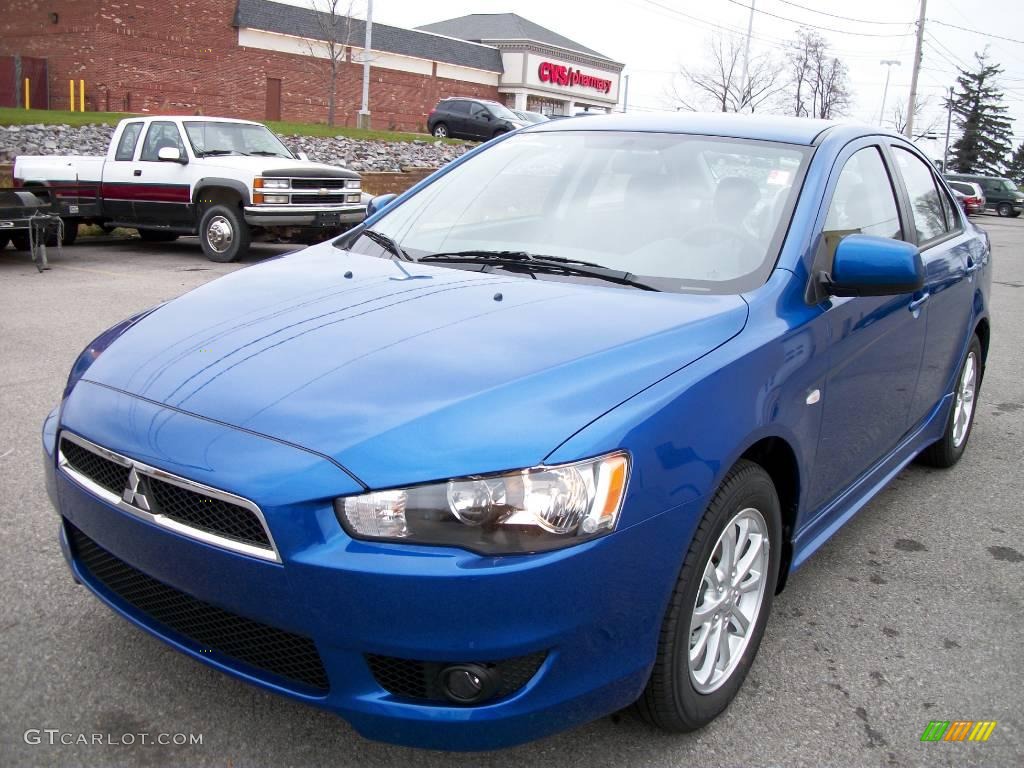 2010 Lancer ES - Octane Blue Metallic / Black photo #1