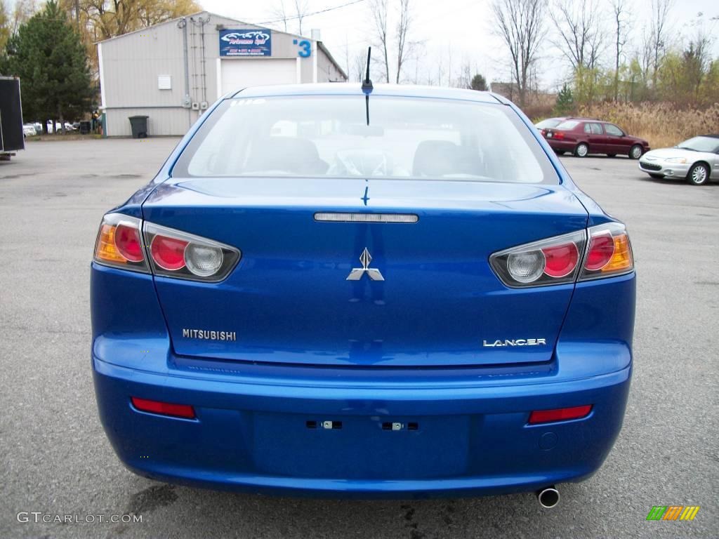 2010 Lancer ES - Octane Blue Metallic / Black photo #4