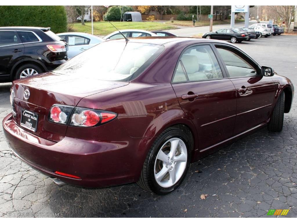 2008 MAZDA6 i Touring Sedan - Dark Cherry Mica / Beige photo #5