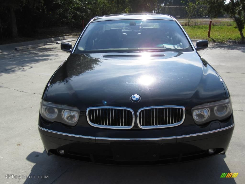2003 7 Series 745Li Sedan - Black Sapphire Metallic / Basalt Grey/Flannel Grey photo #2