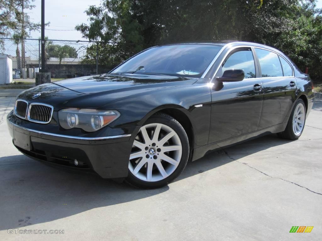 2003 7 Series 745Li Sedan - Black Sapphire Metallic / Basalt Grey/Flannel Grey photo #4