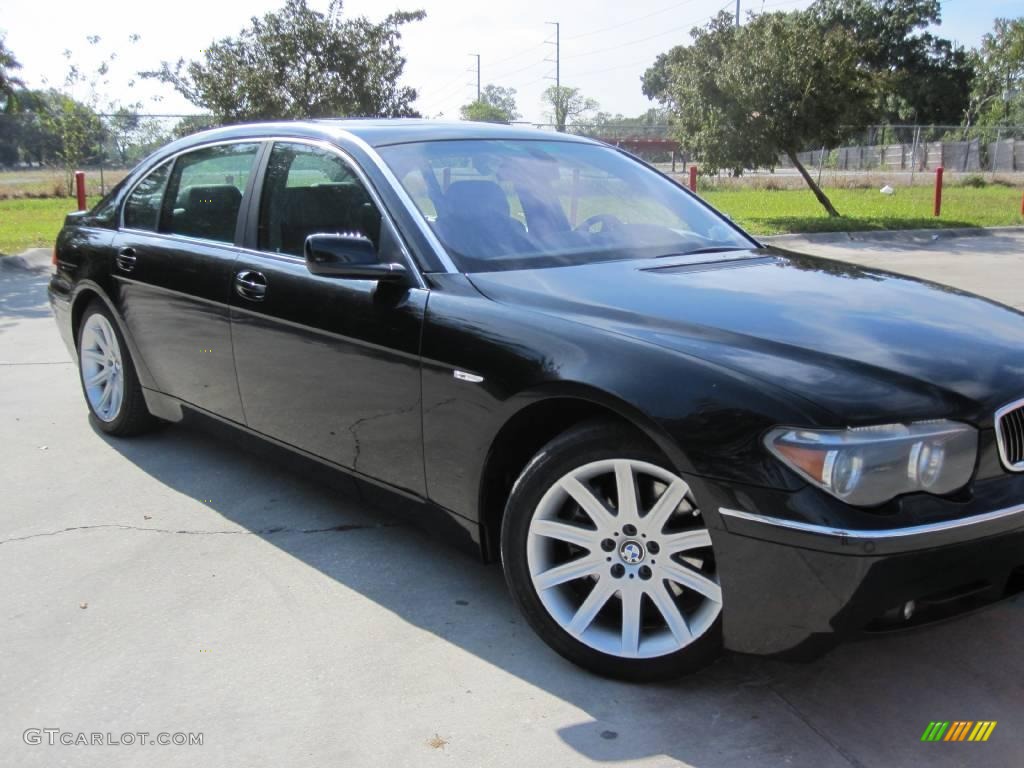 2003 7 Series 745Li Sedan - Black Sapphire Metallic / Basalt Grey/Flannel Grey photo #5