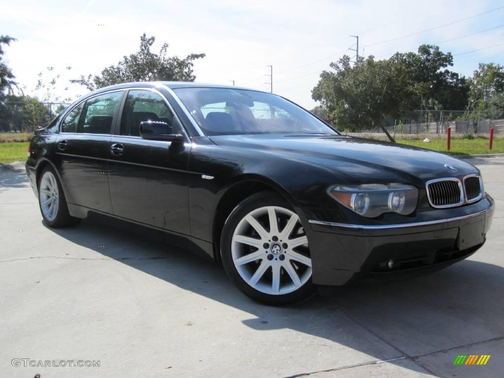 2003 7 Series 745Li Sedan - Black Sapphire Metallic / Basalt Grey/Flannel Grey photo #6