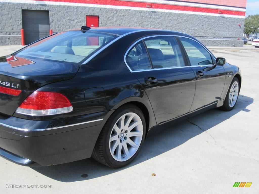 2003 7 Series 745Li Sedan - Black Sapphire Metallic / Basalt Grey/Flannel Grey photo #10