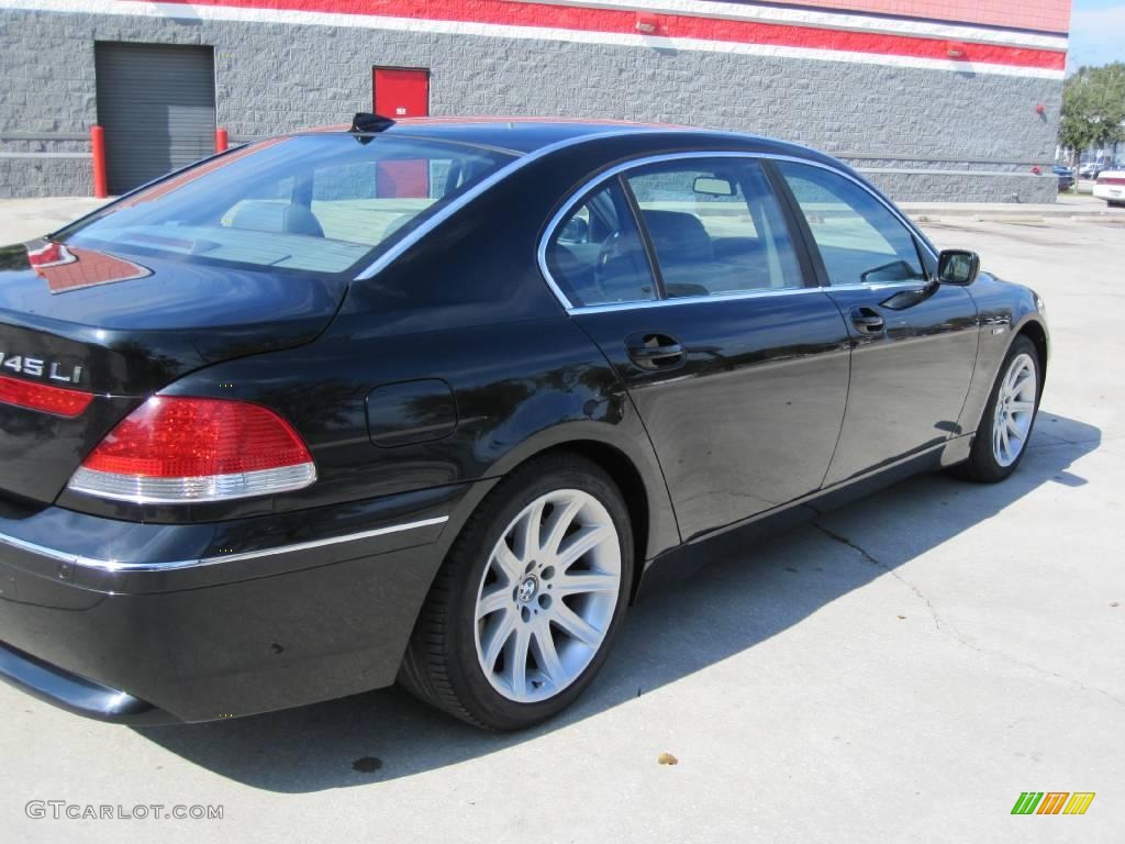 2003 7 Series 745Li Sedan - Black Sapphire Metallic / Basalt Grey/Flannel Grey photo #10